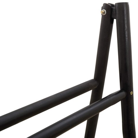 VidaXL Dwustronna drabina na koc Czarny 50 x 50 x 159 cm Bambus
