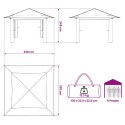 VidaXL Gazebo bez Ściany Beżowy i Brązowy