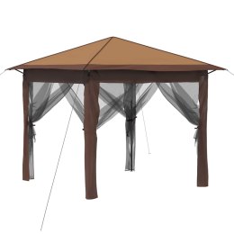 VidaXL Gazebo z 4 Ścianami 2,6 x 2,6 m Beżowy i Brązowy
