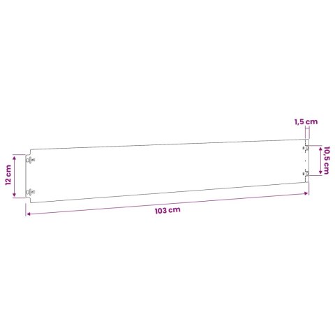 VidaXL Krawężnik do trawnika 30 szt. 15 x 103 cm Stal Biały