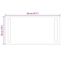 VidaXL Lustro łazienkowe LED przezroczysty 40 x 20 cm szkło hartowane