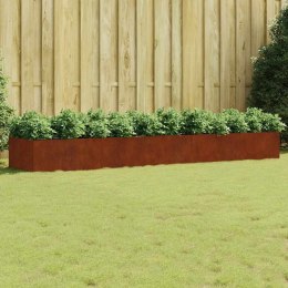 VidaXL Podwyższona donica, 360x80x40 cm, stal kortenowska
