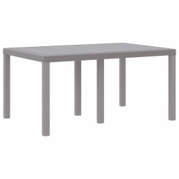 VidaXL Stół Ogrodowy Jasnoszary 150 x 100 x 73 cm polirattan
