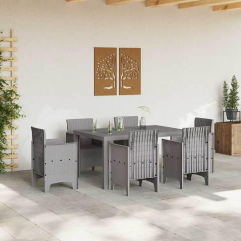 VidaXL Stół Ogrodowy Jasnoszary 150 x 100 x 73 cm polirattan