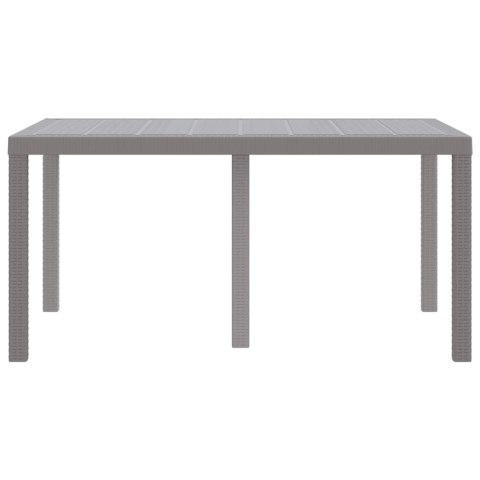 VidaXL Stół Ogrodowy Jasnoszary 150 x 100 x 73 cm polirattan