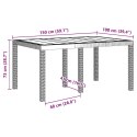 VidaXL Stół Ogrodowy Jasnoszary 150 x 100 x 73 cm polirattan