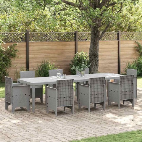 VidaXL Stół Ogrodowy Jasnoszary 300 x 100 x 73 cm polirattan