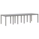 VidaXL Stół Ogrodowy Jasnoszary 300 x 100 x 73 cm polirattan