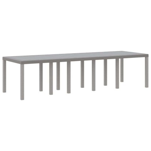 VidaXL Stół Ogrodowy Jasnoszary 300 x 100 x 73 cm polirattan
