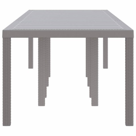VidaXL Stół Ogrodowy Jasnoszary 300 x 100 x 73 cm polirattan