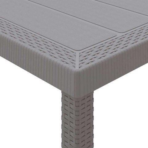 VidaXL Stół Ogrodowy Jasnoszary 300 x 100 x 73 cm polirattan