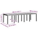 VidaXL Stół Ogrodowy Jasnoszary 300 x 100 x 73 cm polirattan