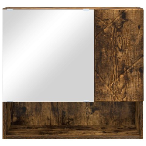 VidaXL Szafka z lustrem Dąb wędzony 59 x 17 x 55 cm
