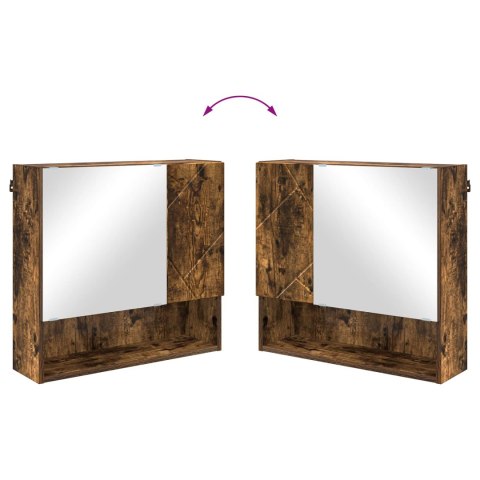 VidaXL Szafka z lustrem Dąb wędzony 59 x 17 x 55 cm