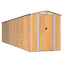 VidaXL Szopa ogrodowa, jasnobrązowa 192x772x223 cm, stal galwanizowana