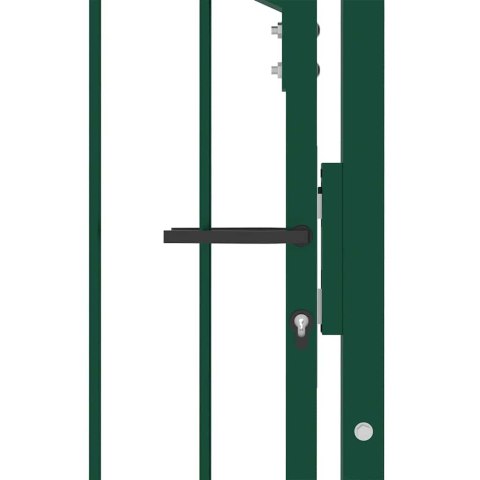 VidaXL Brama ogrodzeniowa EMMEN z kolcami stalowa 104x147 cm zielona