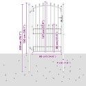 VidaXL Brama ogrodzeniowa EMMEN z kolcami stalowa 104x147 cm zielona