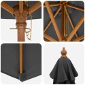 VidaXL Parasolka ogrodowa Ø 240 x 237 cm Lite Drewno Eukaliptusowe