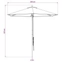 VidaXL Parasolka ogrodowa Ø 240 x 237 cm Lite Drewno Eukaliptusowe
