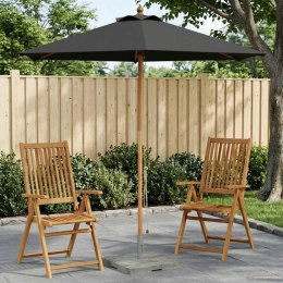 VidaXL Parasolka ogrodowa Ø 270 x 248 cm Lite Drewno Eukaliptusowe