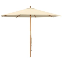 VidaXL Parasolka ogrodowa Ø 300 x 248 cm Lite Drewno Eukaliptusowe