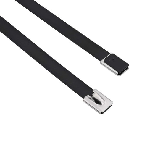 VidaXL Związywacz kablowy 12 szt. 7,9 x 300 mm Czarny