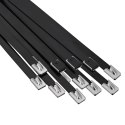 VidaXL Związywacz kablowy 12 szt. 7,9 x 400 mm Czarny