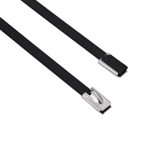 VidaXL Związywacz kablowy 25 szt. 4,6 x 300 mm Czarny