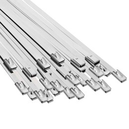 VidaXL Związywacz kablowy 25 szt. 4,6 x 500 mm srebrny