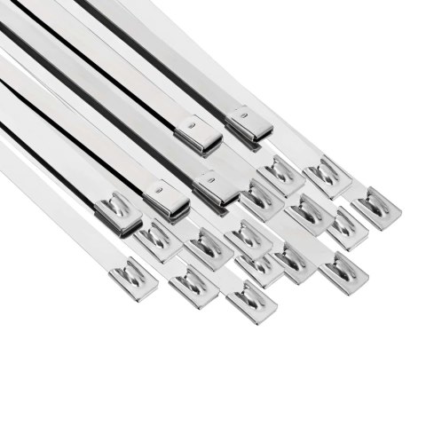 VidaXL Związywacz kablowy 25 szt. 7,9 x 500 mm srebrny