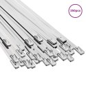 VidaXL Związywacz kablowy 250 szt. 4,6 x 150 mm srebrny