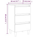 SZAFKA NOCNA SZARY BETON 40X35X69CM Z DREWNIANYMI NÓŻKAMI
