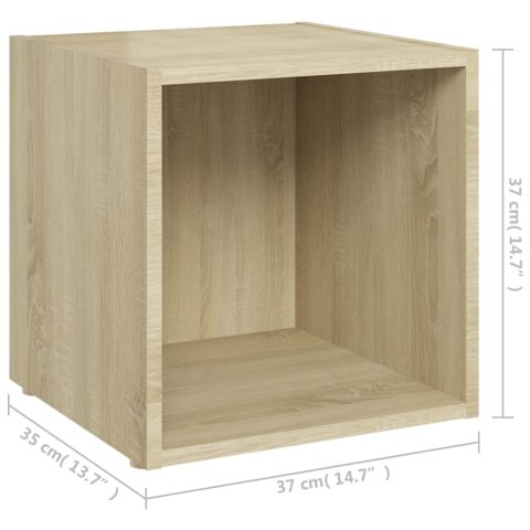 SZAFKI POD TV 2SZT DĄB SONOMA 37X35X37CM