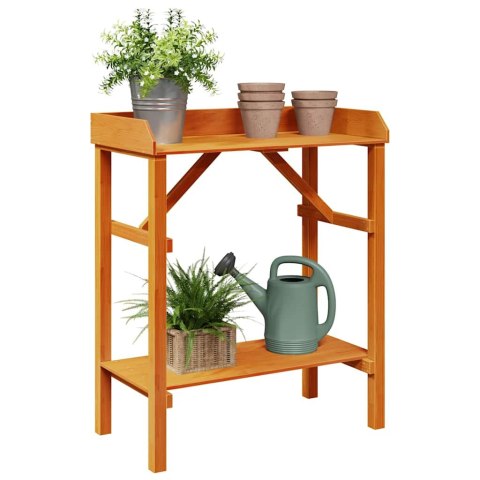 VidaXL Stół do przesadzania z półką Brązowy 75 x 40 x 90 cm