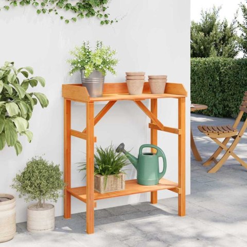 VidaXL Stół do przesadzania z półką Brązowy 75 x 40 x 90 cm