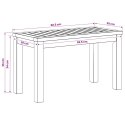VidaXL Stolik kawowy naturalny 60,5 x 30 x 36 cm Lite Drewno Akacji