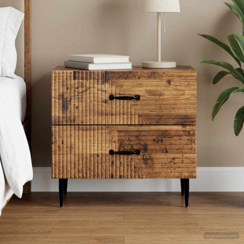 VidaXL Szafka Nocna z szufladą Stare drewno 62 x 34,5 x 47,5 cm