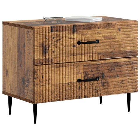 VidaXL Szafka Nocna z szufladą Stare drewno 62 x 34,5 x 47,5 cm