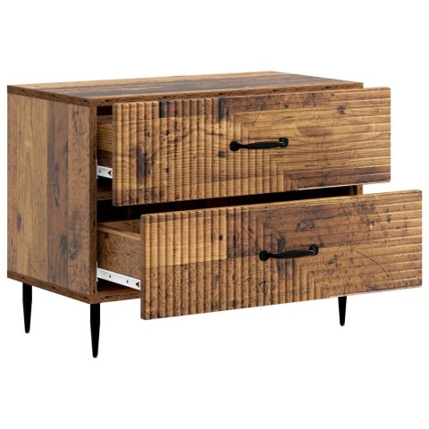 VidaXL Szafka Nocna z szufladą Stare drewno 62 x 34,5 x 47,5 cm