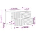 VidaXL Szafka Nocna z szufladą Stare drewno 62 x 34,5 x 47,5 cm