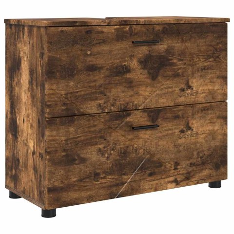 VidaXL Zestaw mebli łazienkowych 4 szt. Dąb wędzony 35 x 30 x 192 cm