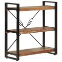 VidaXL 3-poziomowy regał na książki 77x30x80cm drewno odzyskane/żelazo