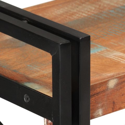 VidaXL 3-poziomowy regał na książki 77x30x80cm drewno odzyskane/żelazo