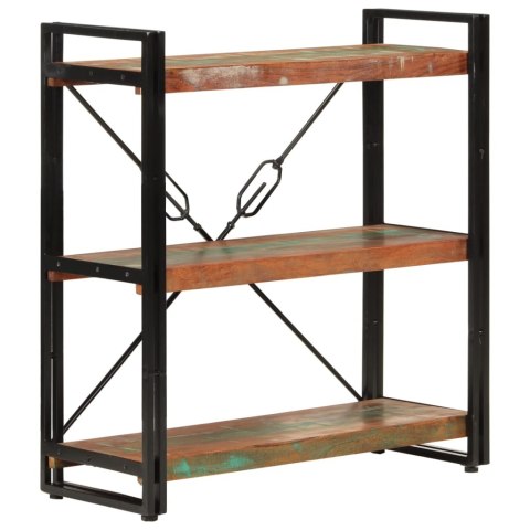 VidaXL 3-poziomowy regał na książki 77x30x80cm drewno odzyskane/żelazo