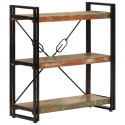VidaXL 3-poziomowy regał na książki 77x30x80cm drewno odzyskane/żelazo