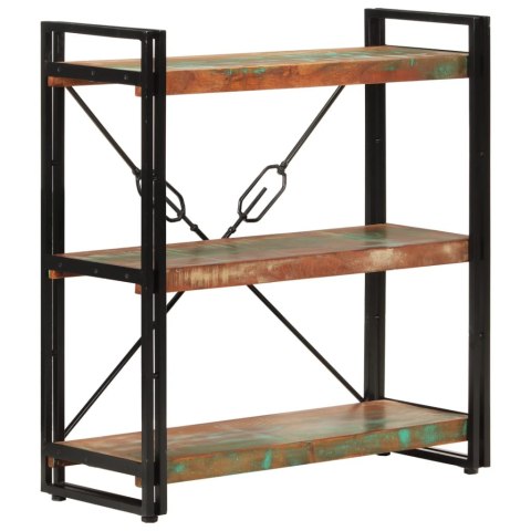 VidaXL 3-poziomowy regał na książki 77x30x80cm drewno odzyskane/żelazo