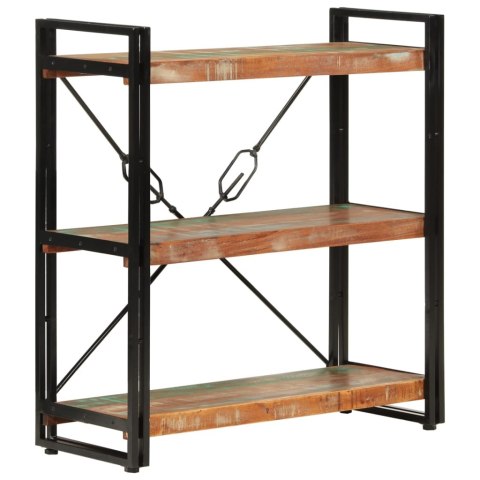 VidaXL 3-poziomowy regał na książki 77x30x80cm drewno odzyskane/żelazo