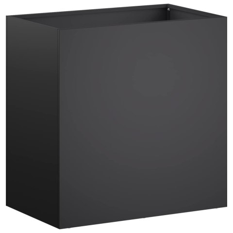 VidaXL Doniczka ogrodowa 2 szt. Czarny 50 x 30 x 50 cm Stal zimnogięta