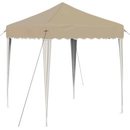 VidaXL Namiot imprezowy rozkładany 195 x 195 x 245 cm kremowy