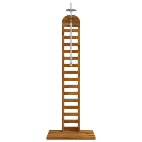 VidaXL Prysznic na zewnątrz 225 cm Drewno akacjowe i stal nierdzewna